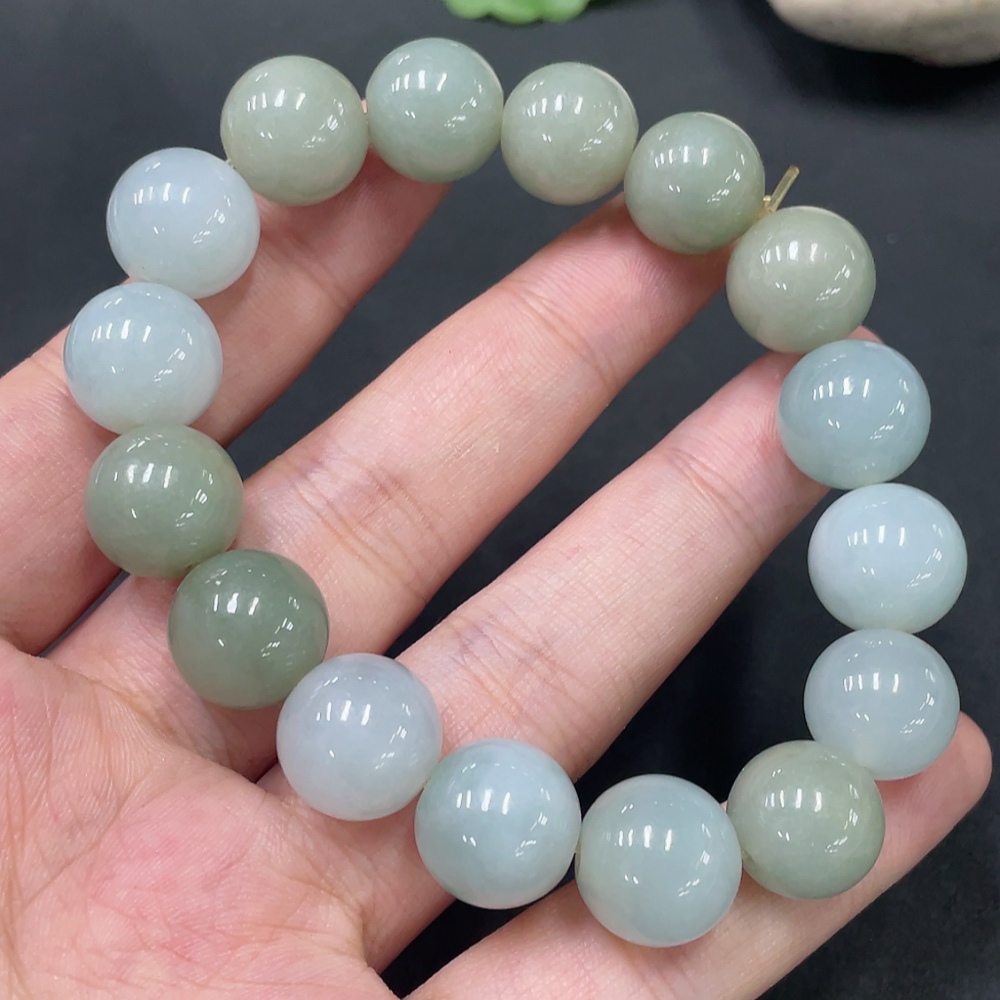 F21359612 Jadeite Bracelet Approx.13.8mm Total Weight 72.777g