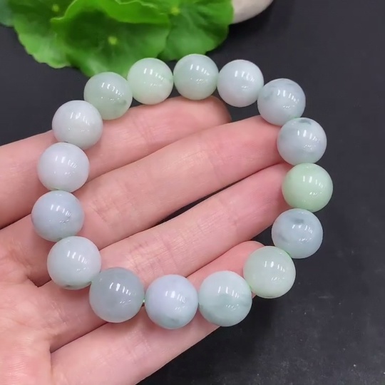 F33830565 JadeiteBead Bracelet, Total Weight Approx. 44.3g, Size About 11.5mm