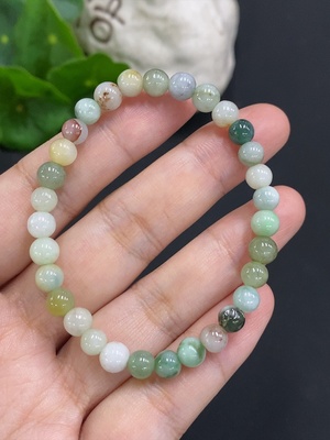 F34071443 Jadeite Bracelet Card 6.2mm Approx. Total Weight About 10.4g Including Other Mineral Ingredients