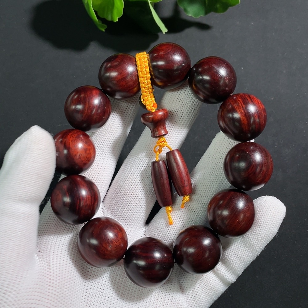 W30448120 Small-Leaf Sandalwood Sandalwood Bead Bracelet, Total Weight Approx. 65.29g, Size ~20.3mm