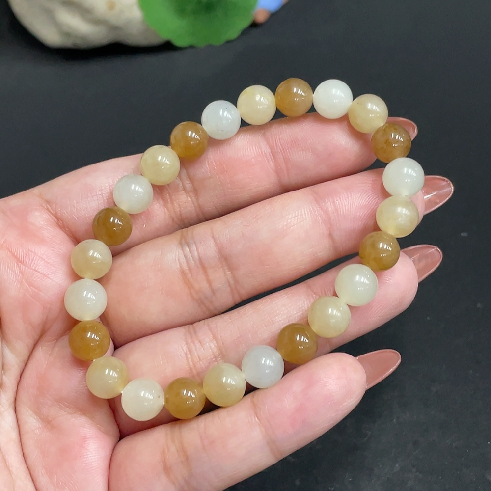 H34004024 Hetian Jade Bracelet, Approx. 7.7mm, Total Weight About 19g