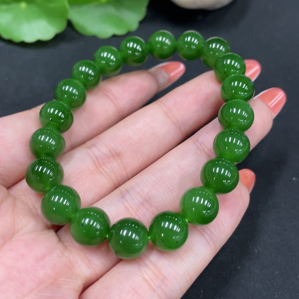 H35111783 Hetian Jade biy bracelet, approx. 9.2mm, total weight approx. 26.2g