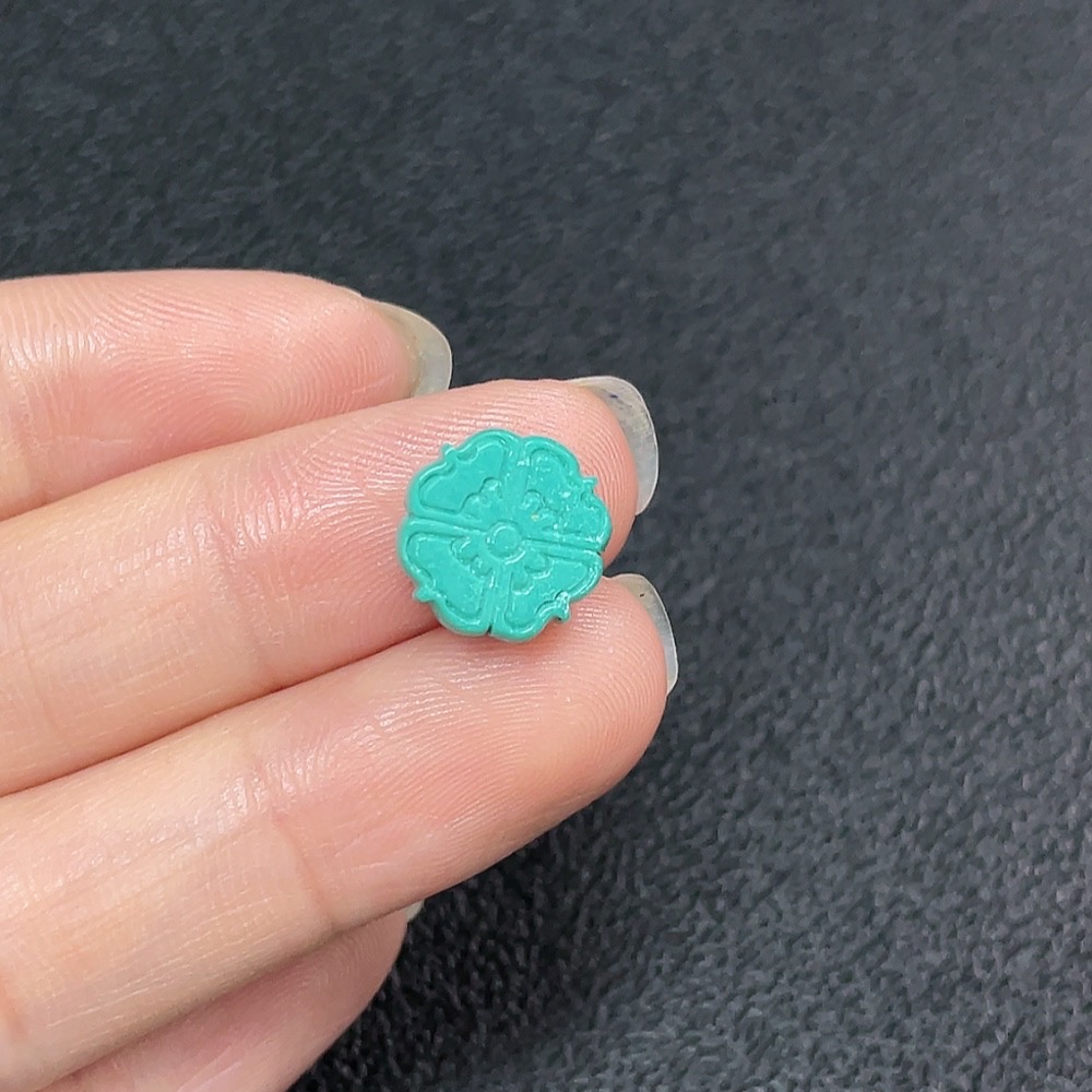 C34990546 Turquoise Jewelry, Color Origin Undetermined, Containing Other Mineral Components, Total Weight Approximately 1.1g