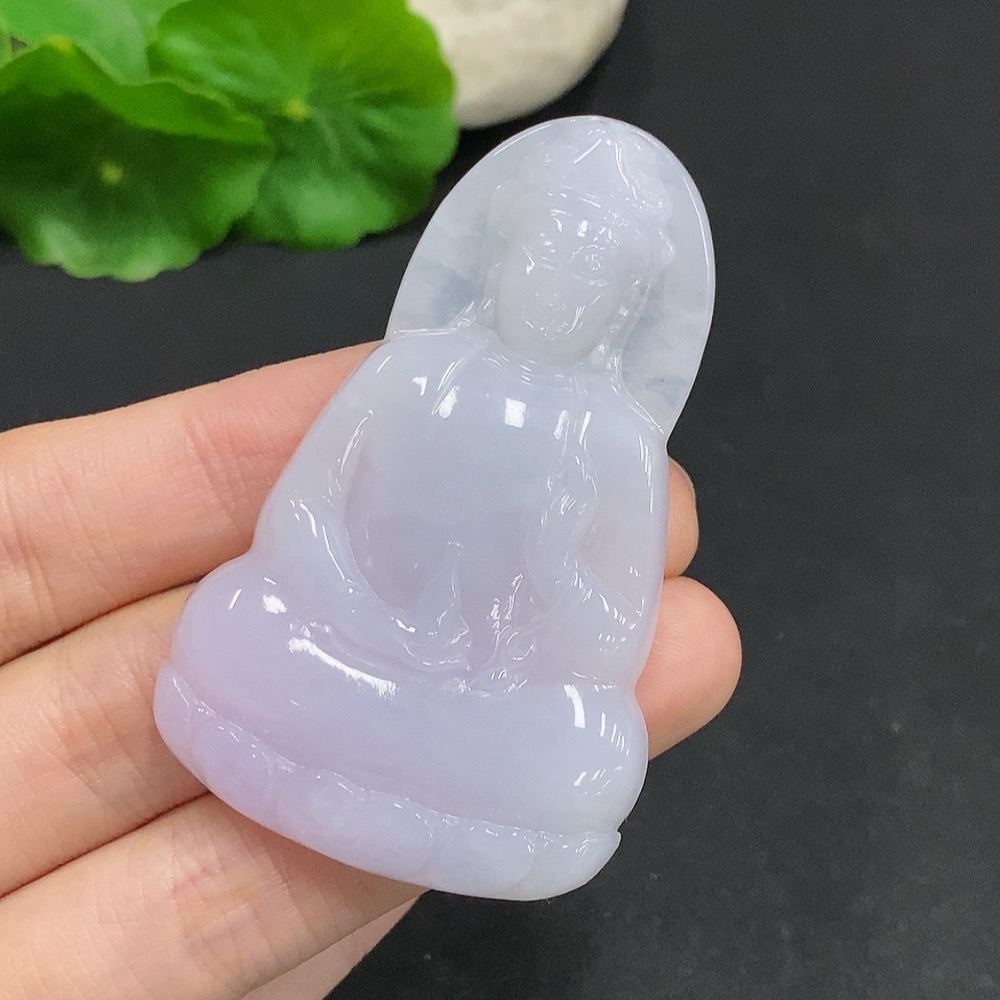 F34077419 Jadeite Guanyin Pendant Total weight about 24.8g
