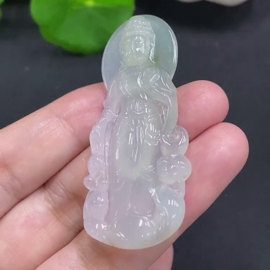 F31622082 Jadeite Guanyin Pendant, Total Weight Approx. 11g