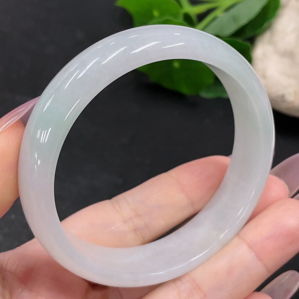 F35141971 Jadeite Round Bangle Size 56.6 Total Weight Approx. 50.9g