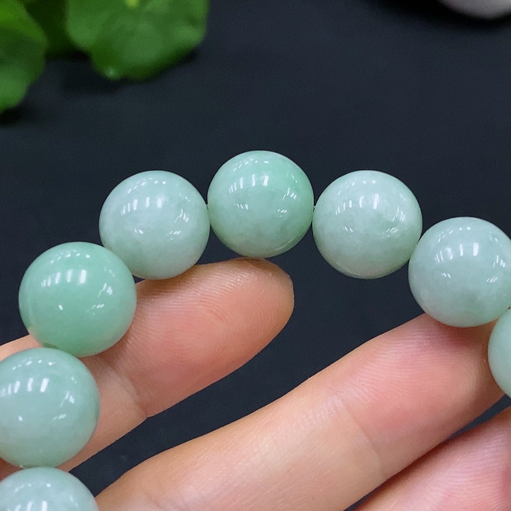 F18982765 Jadeite Bead Necklace Diameter Approx. 12.8 Total Weight 58.217g
