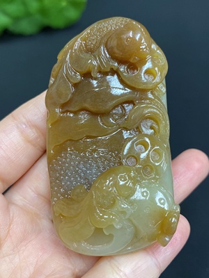 H29406246 Hetian Jade Pendant - Abundance Every Year - Total Weight Approx. 77g