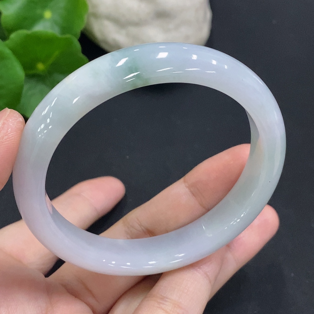 F34050538 Jadeite Regular Round Bangle Size 55 Total Weight Approx. 44.4g