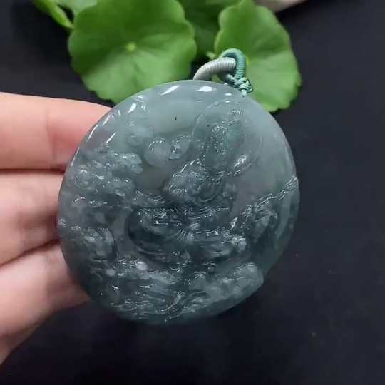 F29426852 Jadeite Guanyin Pendant, Total Weight Approx. 33.6g