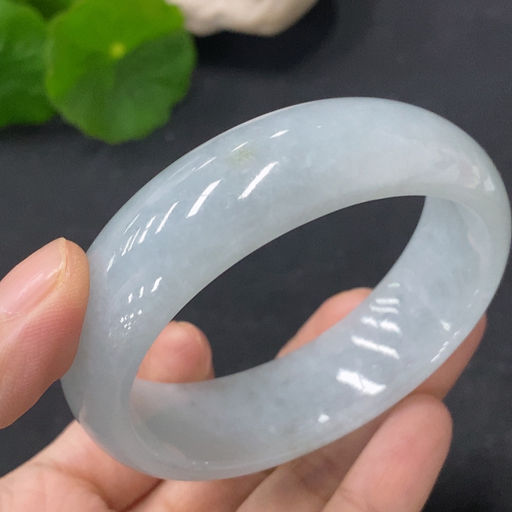 F31661133 Jadeite Concubine Bracelet Size 52.5/45.5mm Total Weight Approx. 54.6g