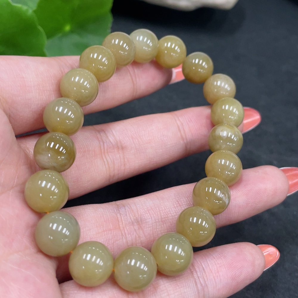 H34016219 Hetian Jade Bracelet, Approx. 9.8mm, Total Weight Approx. 29.1g