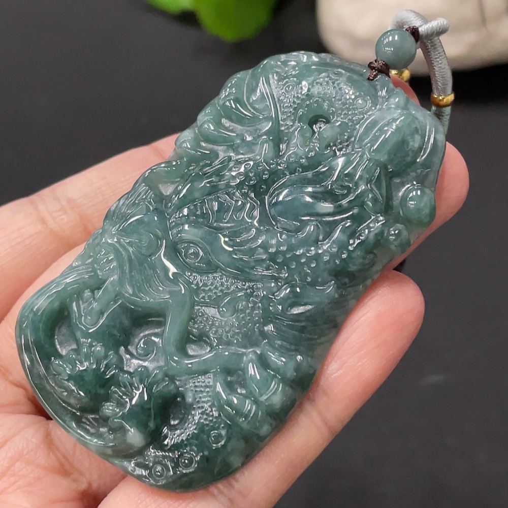 F32821264 JadeiteDragon Pendant Total Weight: Approx. 38.28g