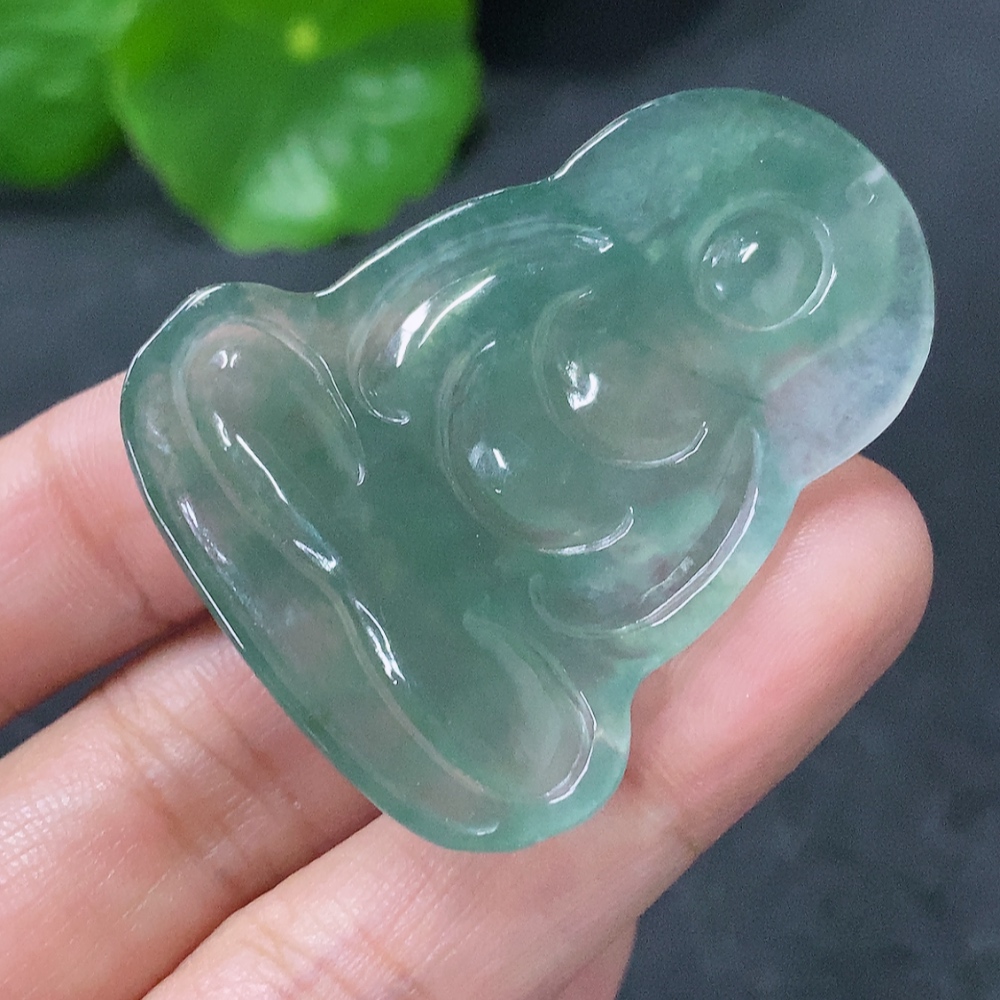 F35088643 Jadeite Great Tathagata Pendant, Total Weight Approx. 11.58g