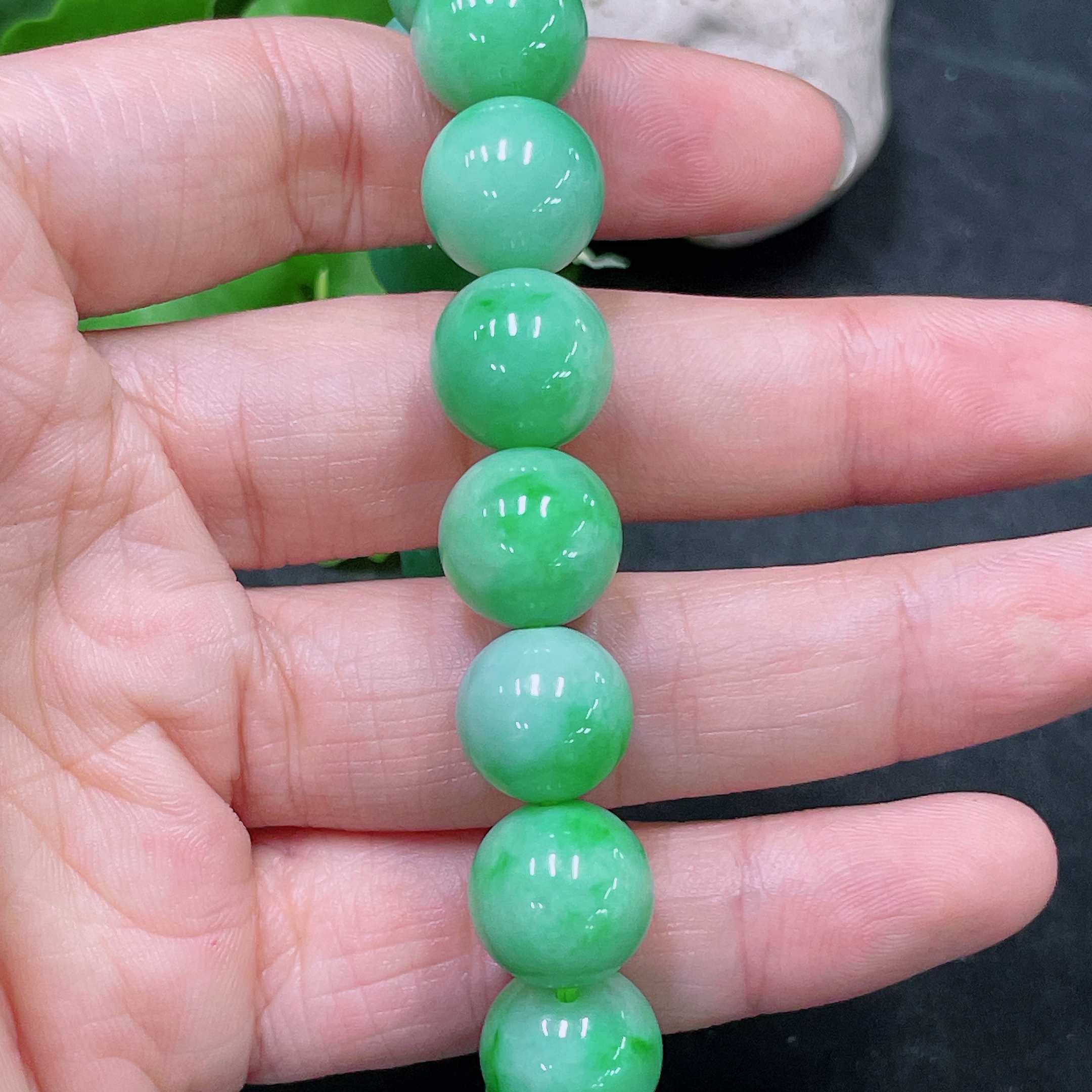 F32810418 Jadeite Bracelet Size 12.6mm Approx. Total Weight 55.12g Approx.