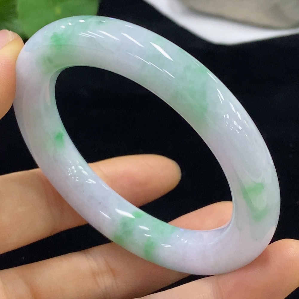 F32803656 Jadeite Round Bangle Size 53 Total Weight Approx. 59.51g
