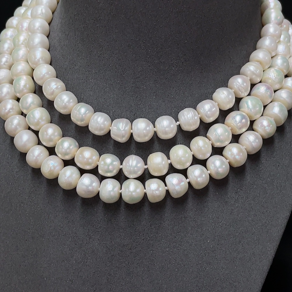 C34989597 Pearl Bead Necklace Total Weight Approximately 177.21g Size About 9.8mm
