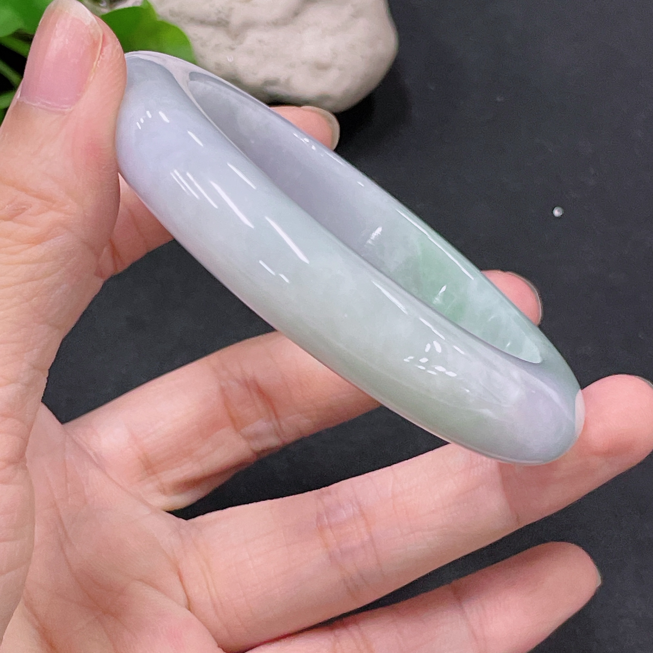 F33944009 Jadeite Round Bangle Size 57.5 Total Weight Approx. 73.92g