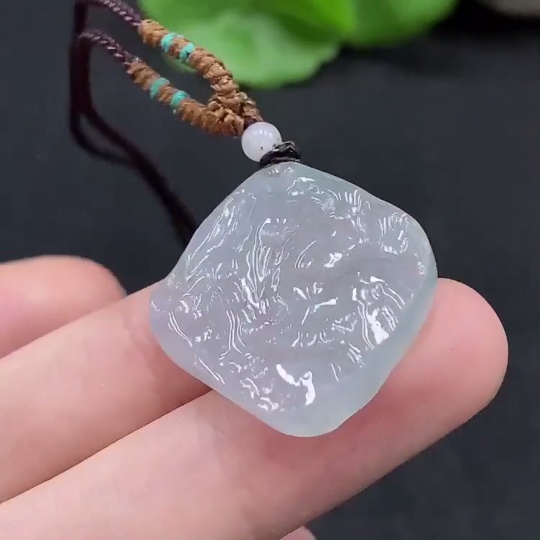 F33947191 Jadeite Pendant Total Weight Approx. 6.7g (Incl. Rope Weight)