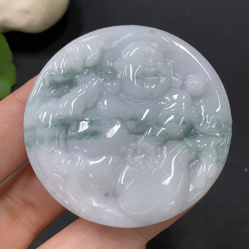 F29322483 JadeiteBuddha Pendant Total Weight Approx. 32.53g