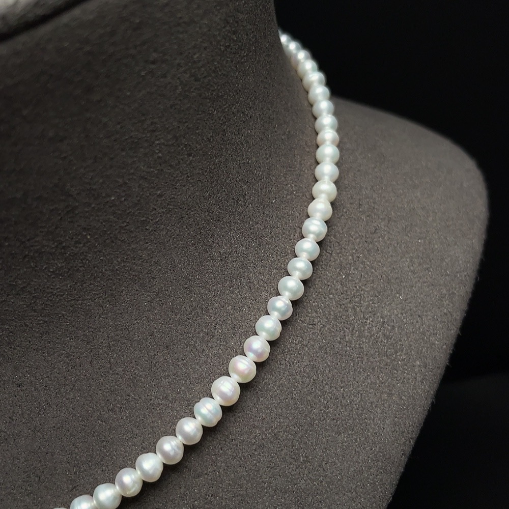 C28180218 Pearl Beaded Necklace Non-Gold Setting Approx. 4.4mm Total Weight About 10.57g