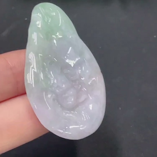 F32697292 JadeiteLotus Pendant, Total Weight Approx. 11.66g