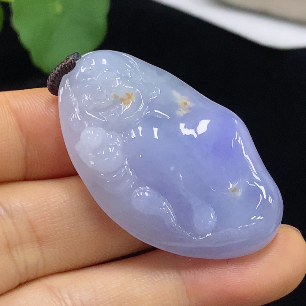 F34024672 Jadeite Buddha Pendant Total Weight Approx. 19.27g