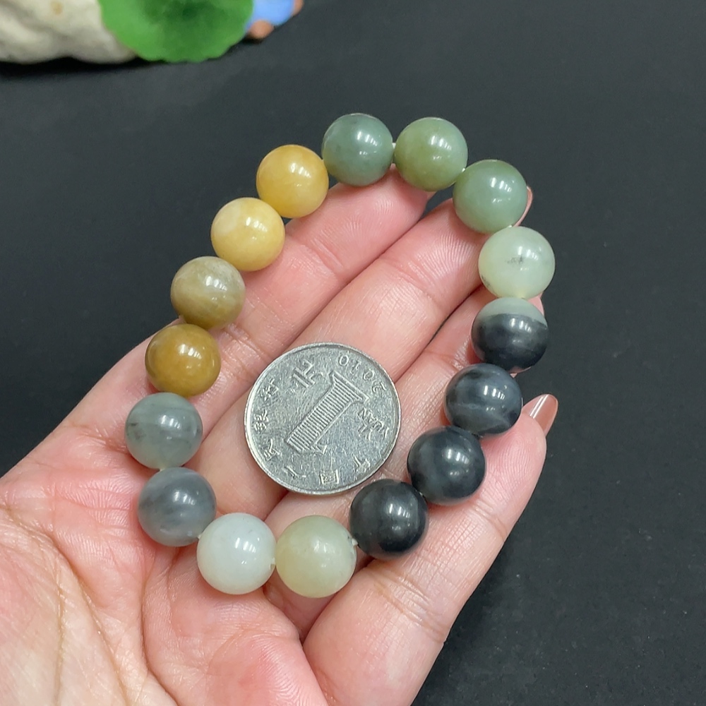 H34973165 Hetian Jade Bracelet, Approx. 11.9 mm, Total Weight Approx. 43.4g