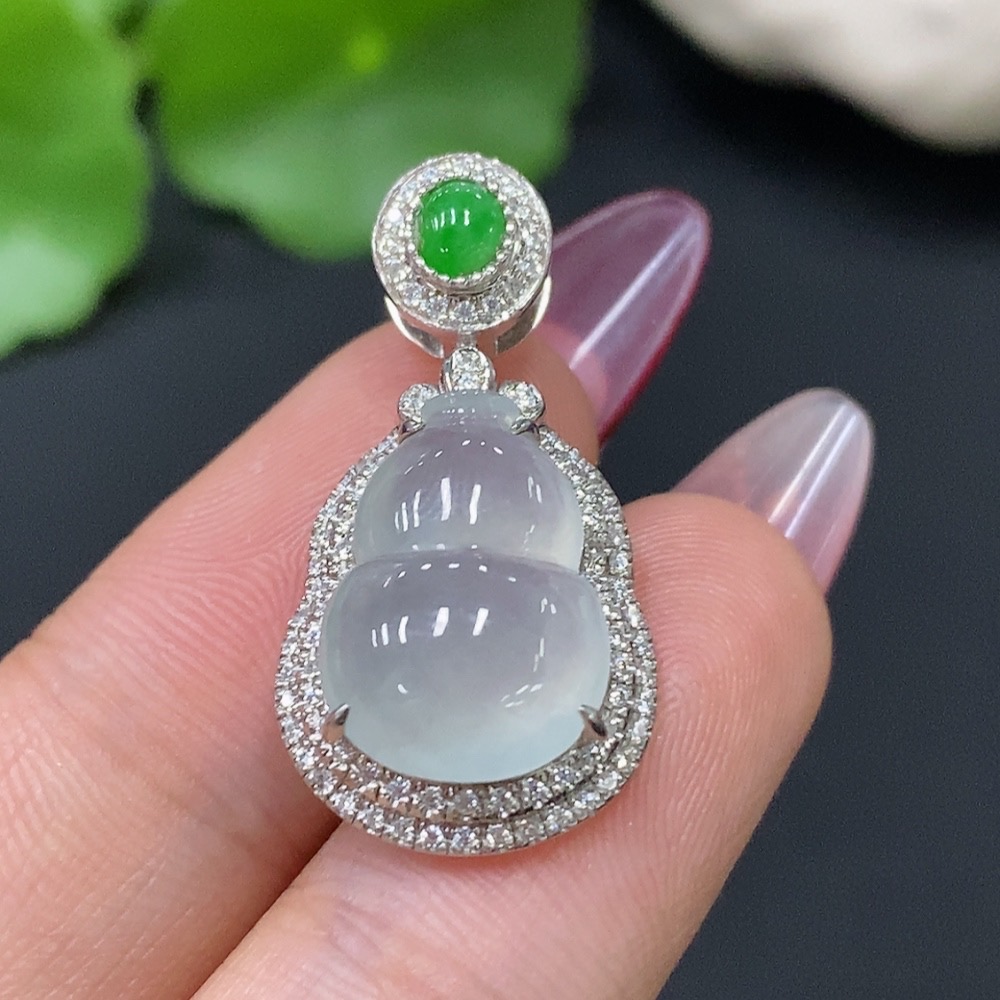 F25885570 Jadeite Inlaid with 18k Gold, Total Weight Approx. 3.38g