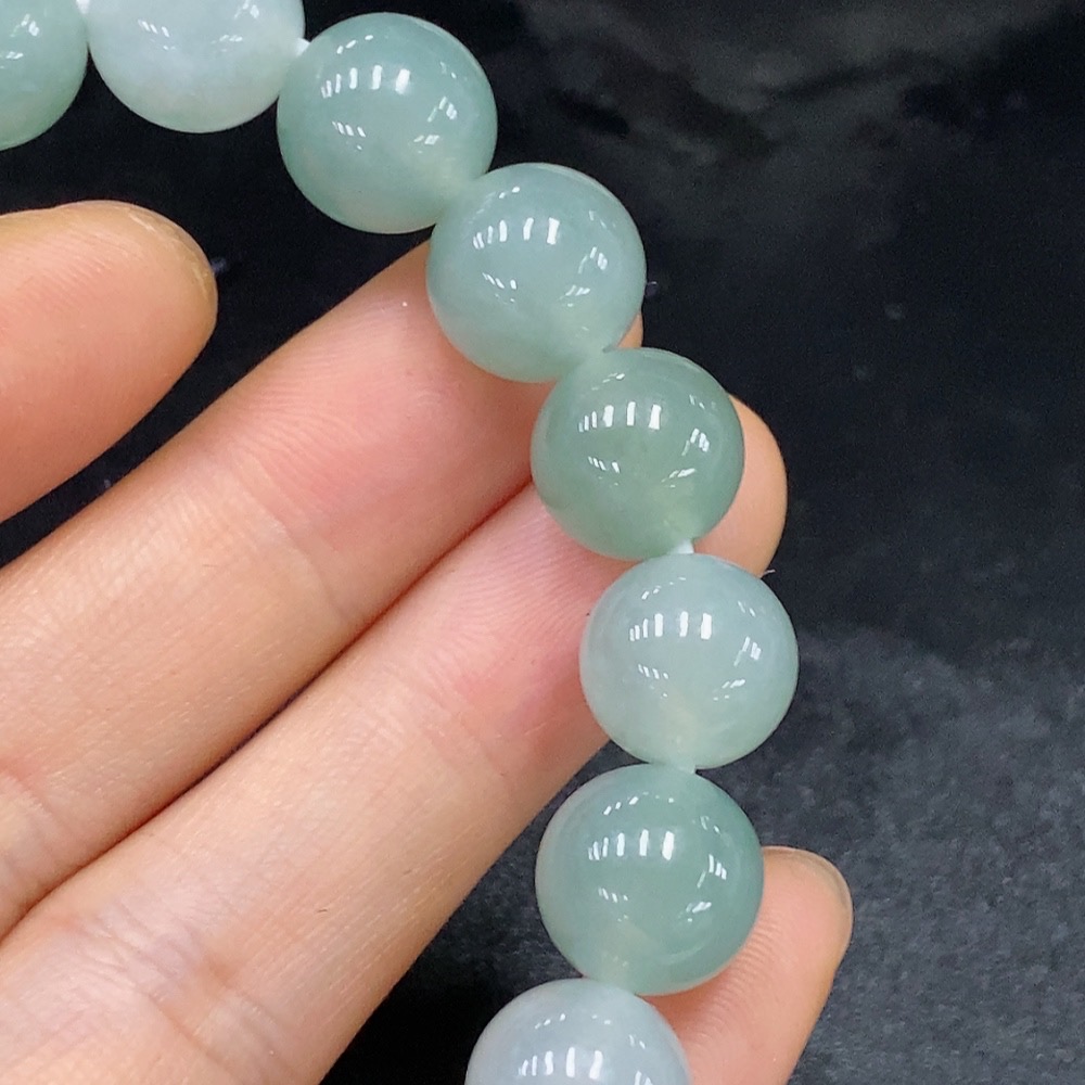 F26036835 Jadeite Bead Necklace Approx. 10.7mm Total Weight Approx. 39.4g