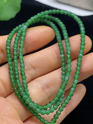 F34025194 Jadeite Bead Necklace Approx. 2.8mm Total Weight Approx. 7.87g