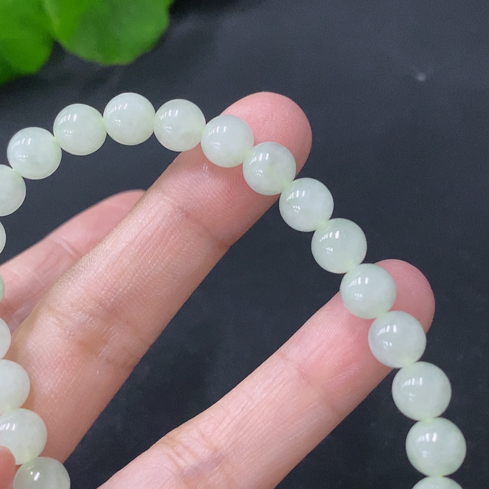F31613497 Jadeite Bracelet Approx. 7mm Beads Total Weight Approx. 15.93g