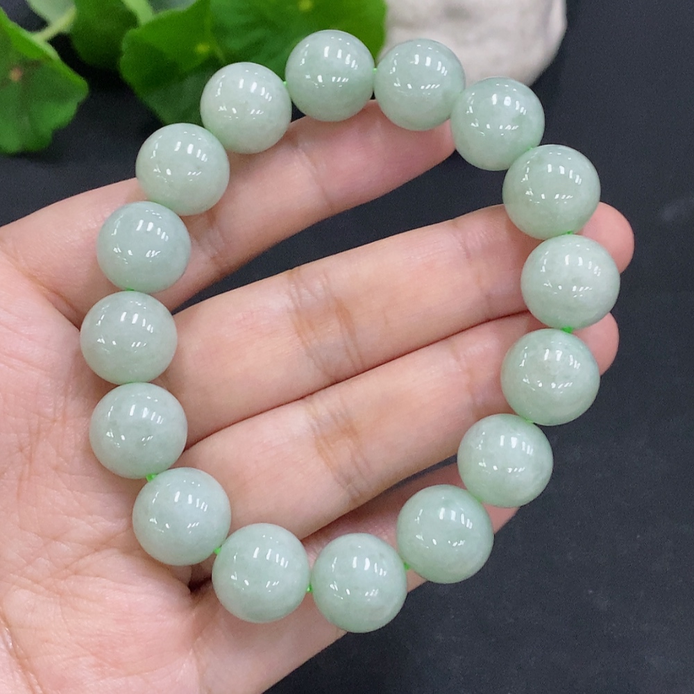 F32801418 Jadeite Bead Necklace Approx. 12.7mm Total Weight Approx. 59g