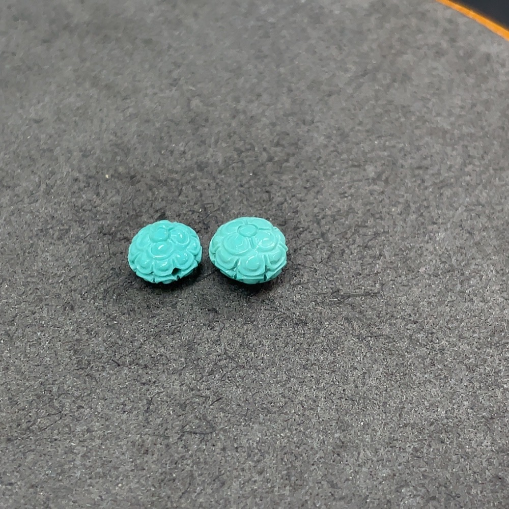 C34990538 Turquoise Jewelry, Color Origin Undetermined, Contains Other Mineral Components, Total Weight Approximately 1.1g, Sell as a Lot