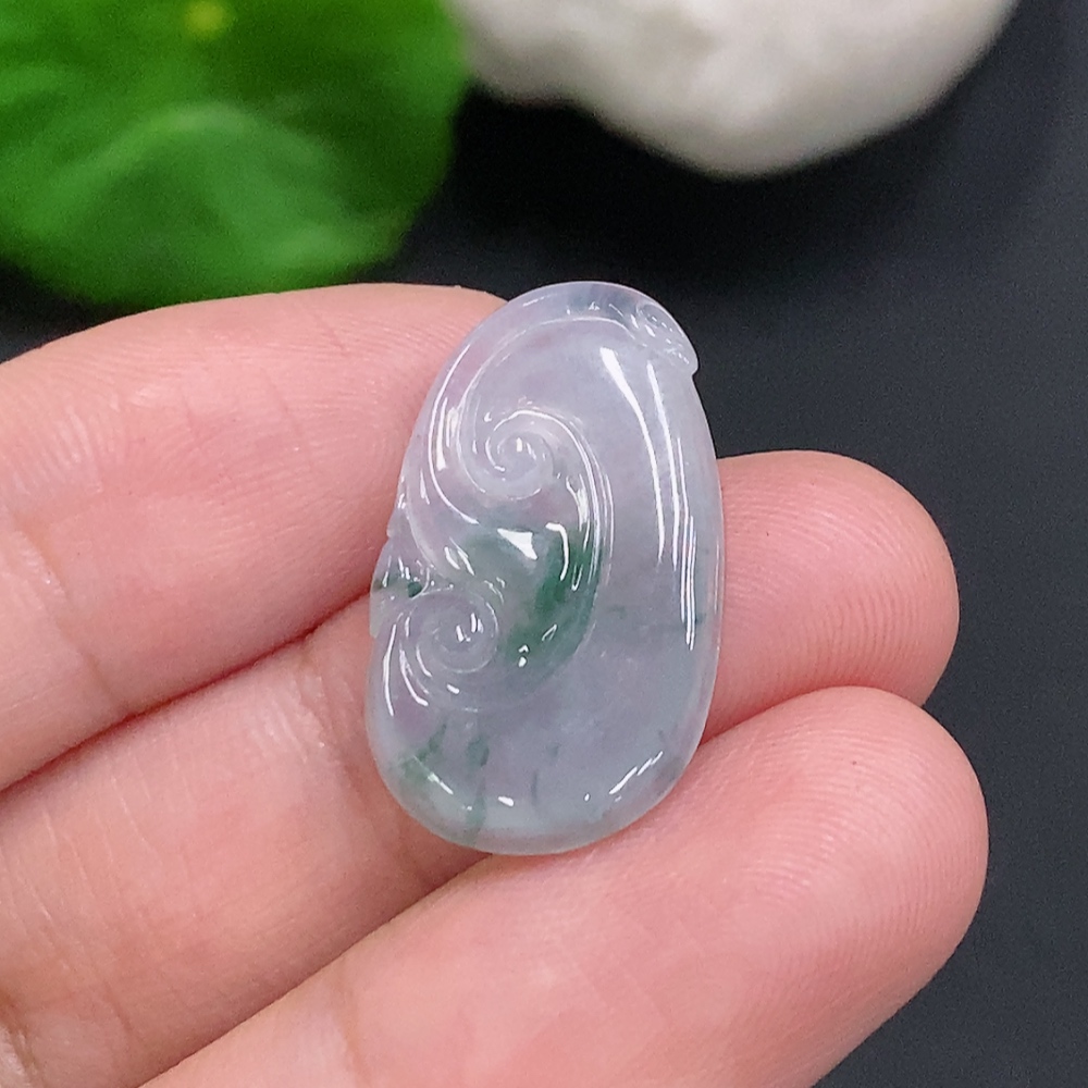 F33882369 Jadeite Ruyi Inlay Piece, Total Weight About 1.7g