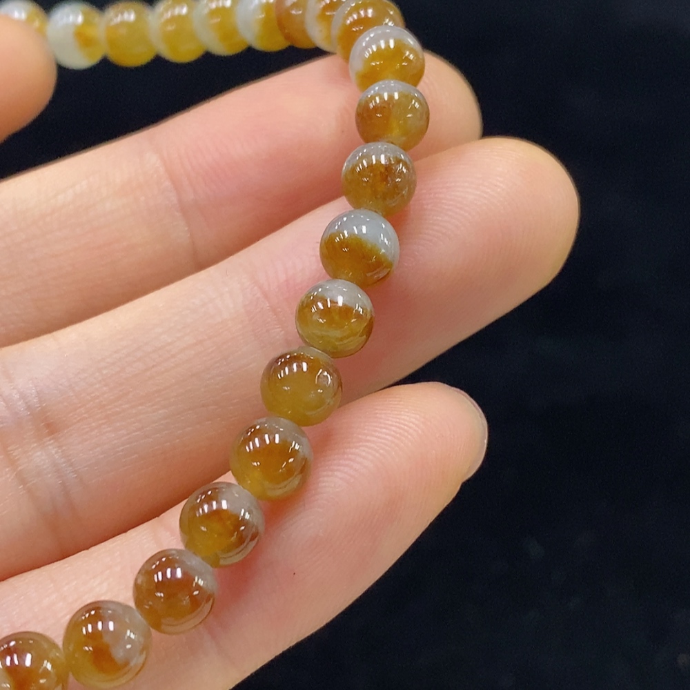 F33912035 Jadeite Bead Necklace approx. 5.4mm total weight approx. 10.6g color origin undetermined