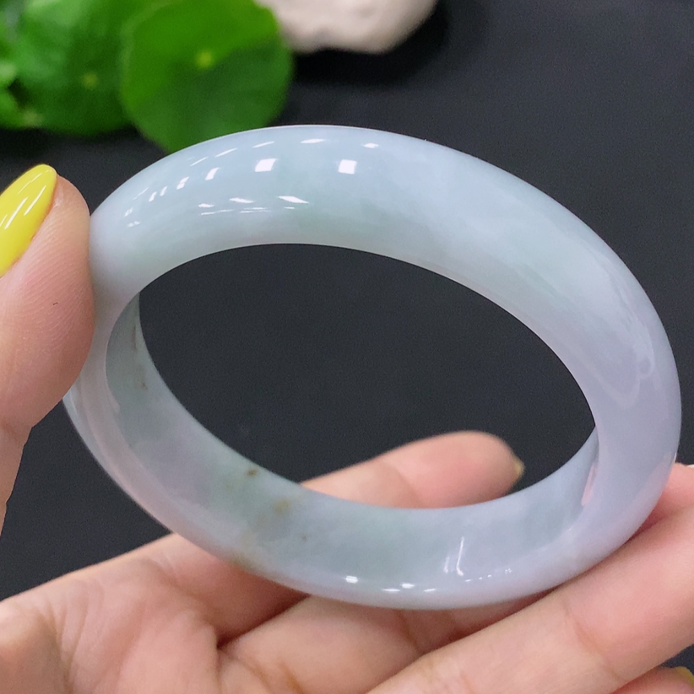 F28250805 Jadeite Round Bangle Size 52.5mm Total Weight Approx. 52.11g