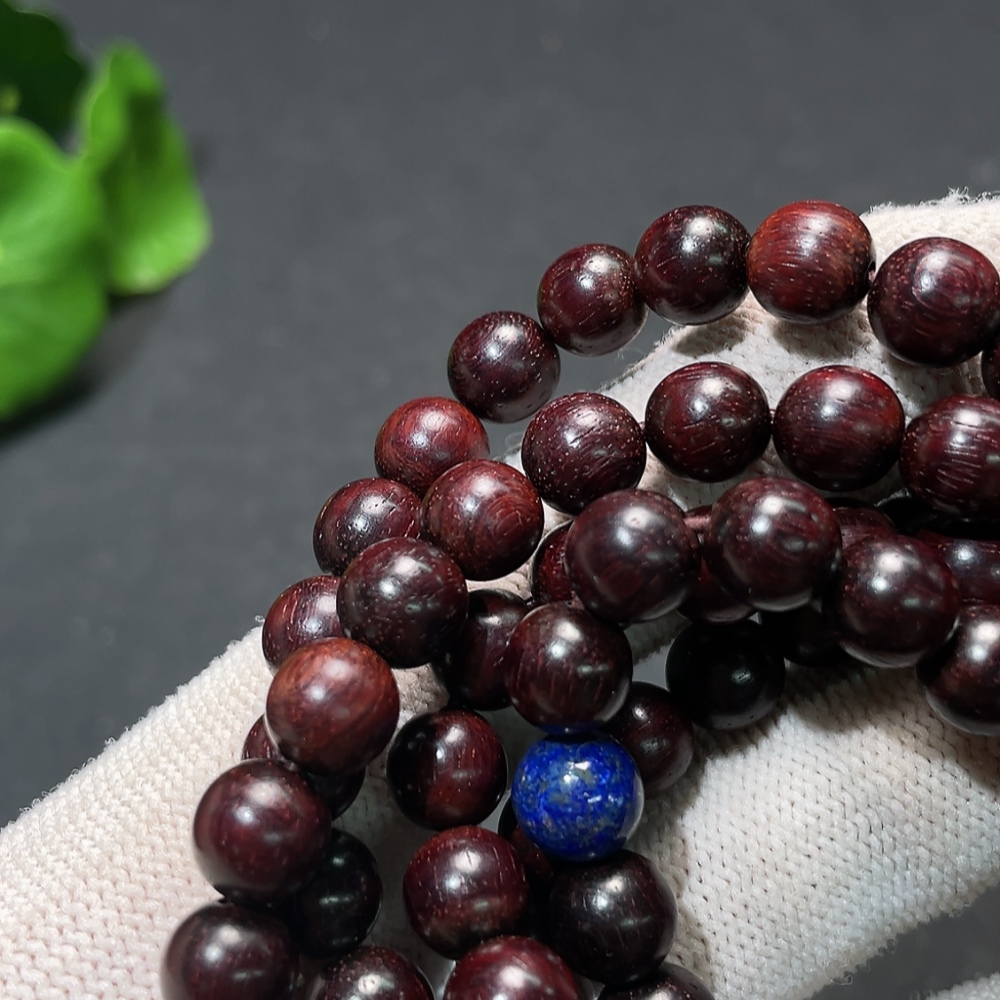 W35098313 Purple Sandalwood Long Strand, Total Weight Approx. 37.64g, Bead Size ~7.9mm
