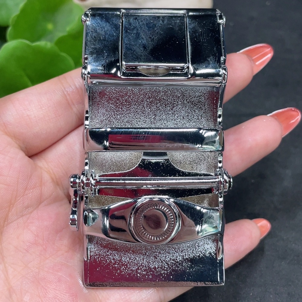 H34961232 Hetian Jade Inlaid Belt Buckle Non-Gold Total Weight Approx. 104.9g