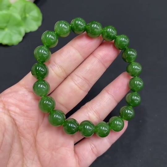 H35102727 Hetian Jade Bracelet, Approx. 9.7mm, Total Weight Approx. 27.7g