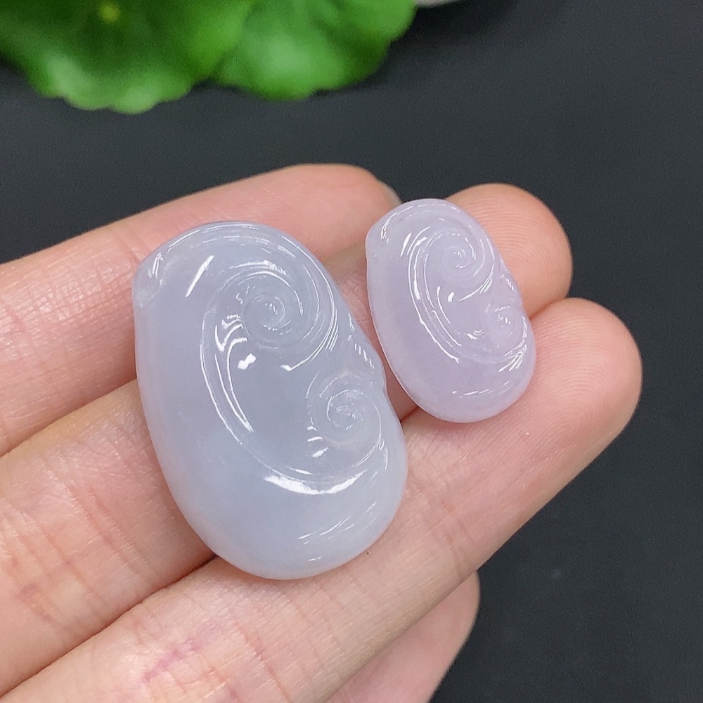 F35125158 Jadeite Ruyi Pendants Sell as a Lot, Total Weight Approx. 10.84g