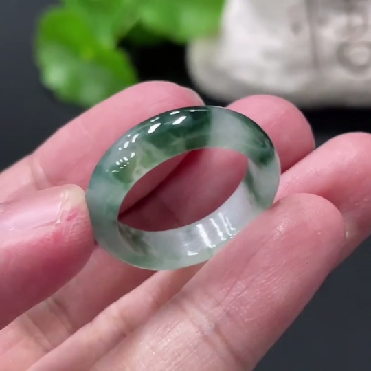 F34018037 Jadeite Ring Size 16 Total Weight Approx. 3.229g