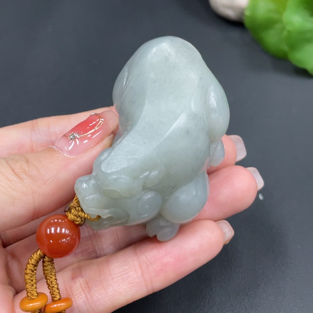 H23558640 Hetian Jade Handheld Piece Pi Xiu Chain Not Hetian Jade Total Weight Approx. (Including Chain) 88.3g