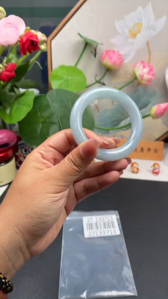 F27133713 Jadeite Round Bangle Size 54.9 Total Weight Approx. 79.49g