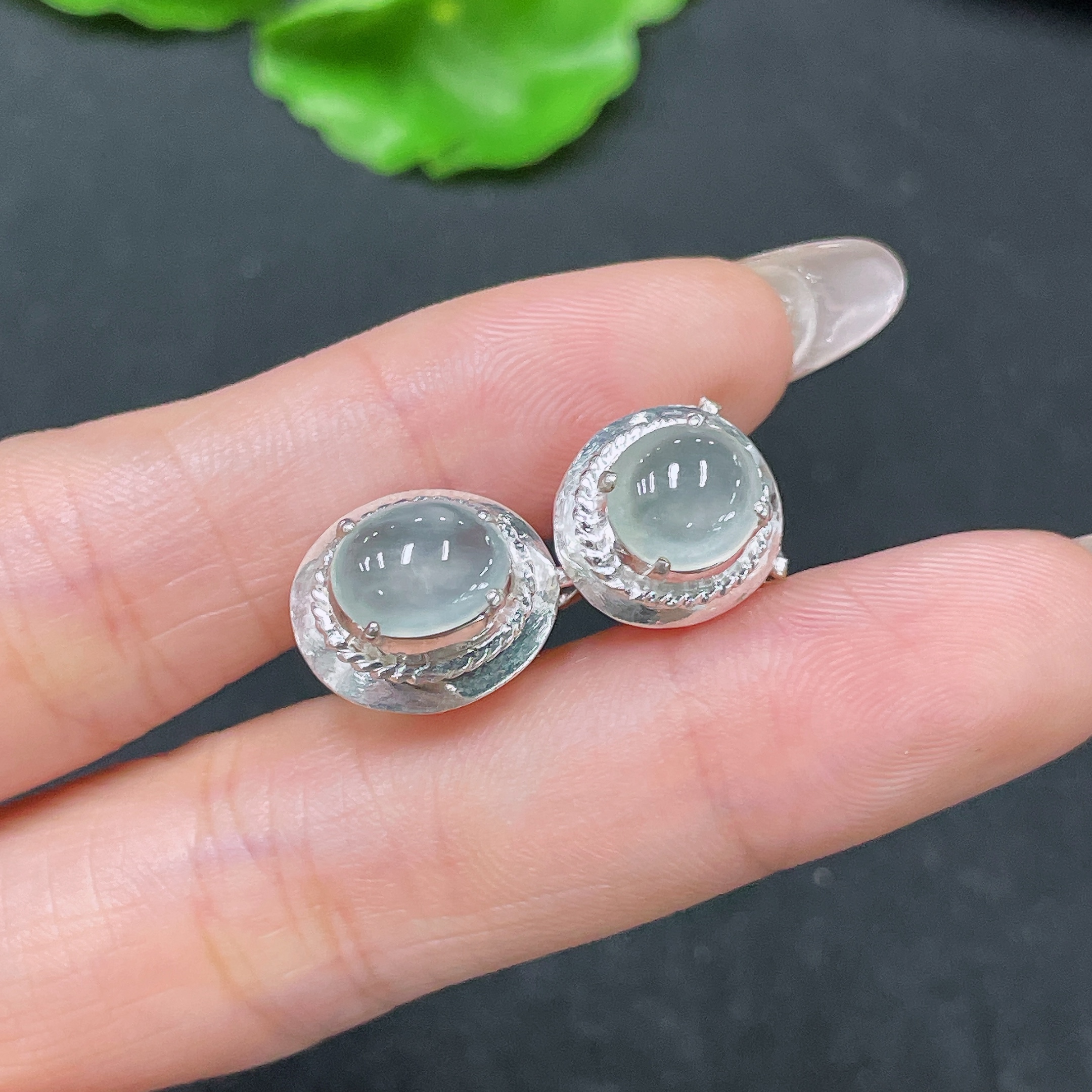 F35157740 Jadeite Cabochon Mounted Non-Gold Sell as a Lot