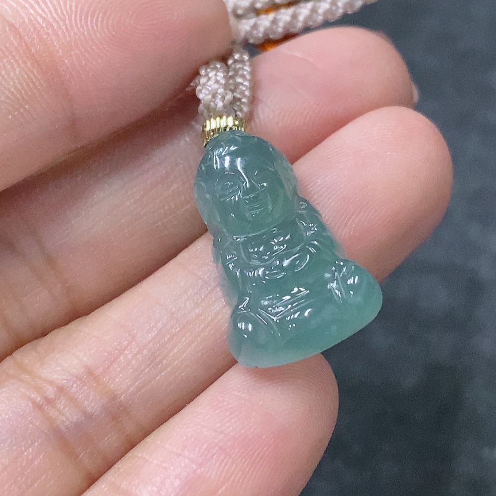 F34997977 Jadeite Pendant Baby Buddha