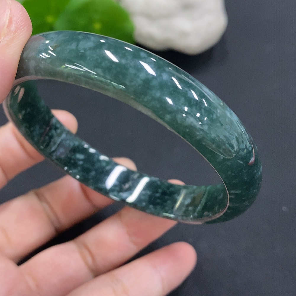 F33883316 Jadeite Round Bangle Size 58.9 Total Weight Approx. 41.7g