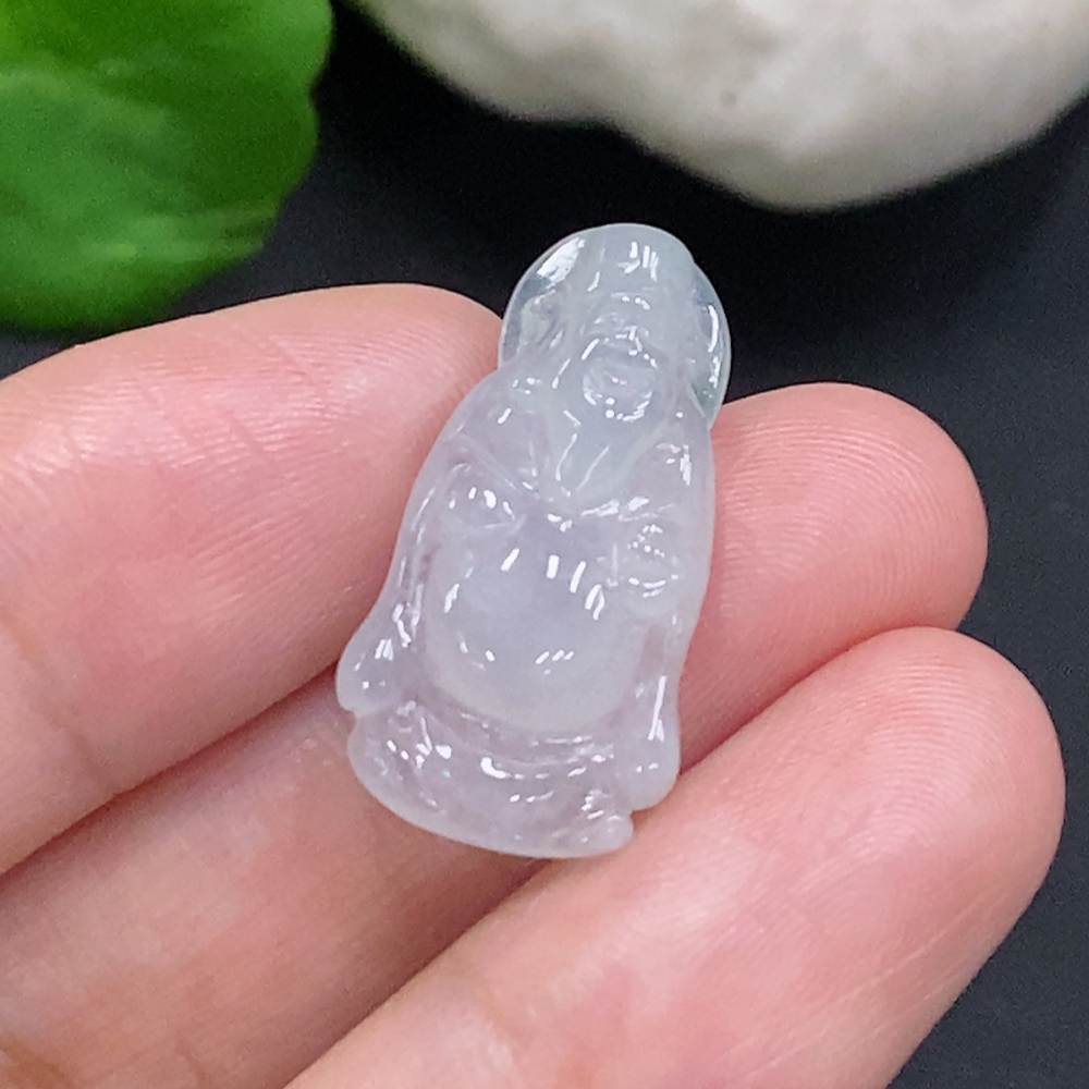 F33905669 Jadeite wealth god inlay piece, total weight approximately 2.7g