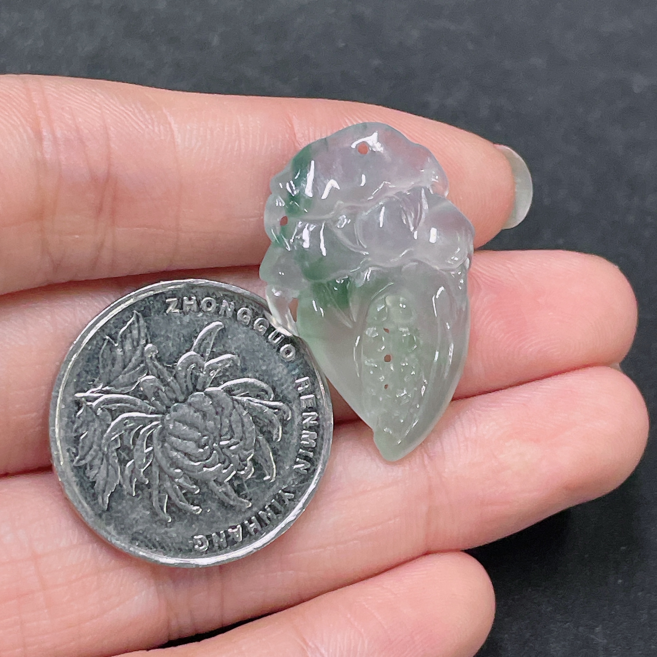 F32747262 Jadeite Pendant Crab Claw Total Weight Approx. 5.15g