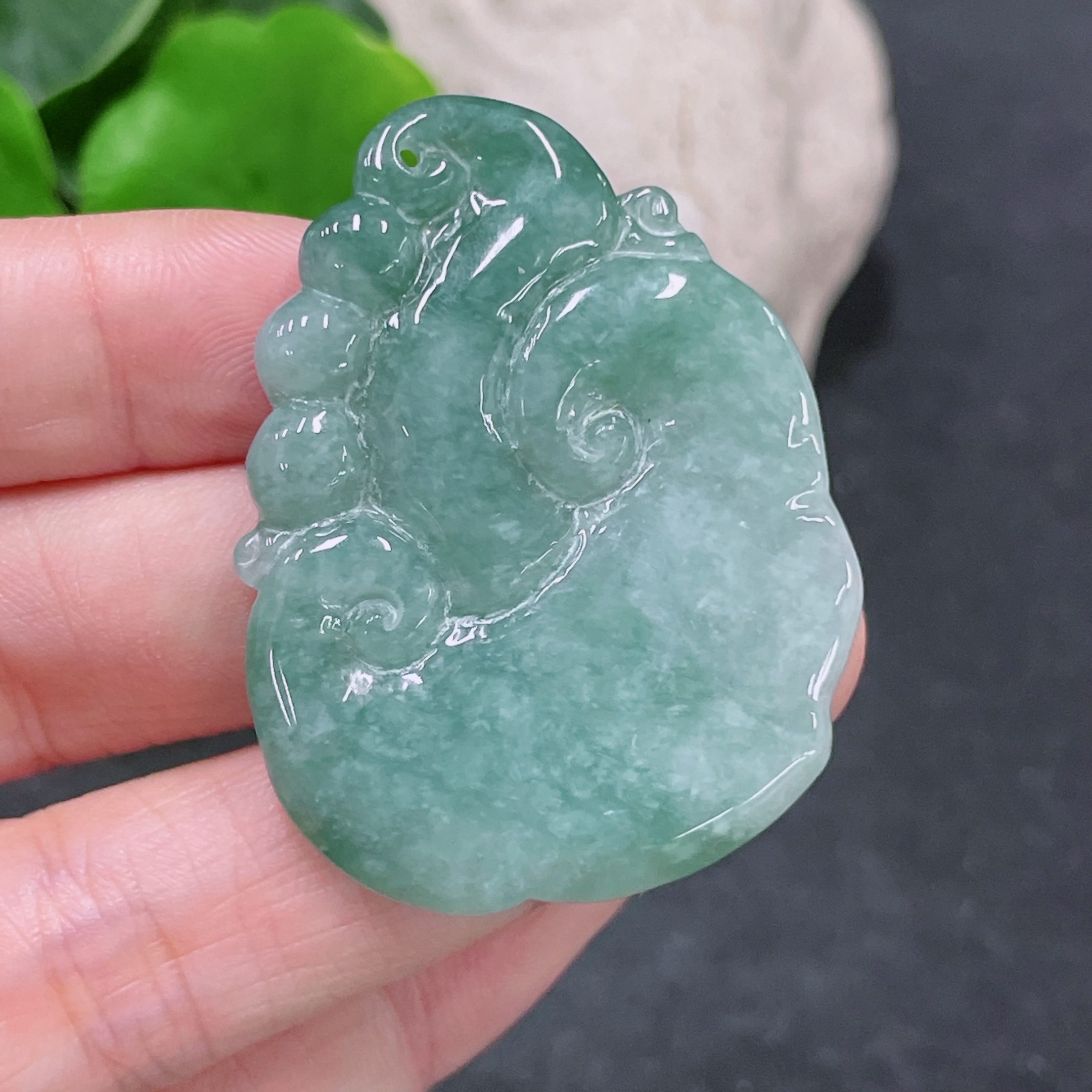 F33864703 Jadeite Pendant Ruyi Total Weight Approx. 13.35g